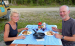 Maria jarig, campingdiner met pannenkoek!